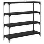 Bücherregal Schwarz Eichen-Optik 100 x 33 x 100 cm