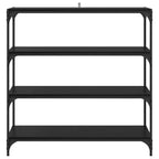 Bücherregal Schwarz Eichen-Optik 100 x 33 x 100 cm