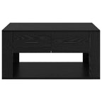 Couchtisch Schwarz Eichen-Optik 80 x 50 x 40 cm Holzwerkstoff