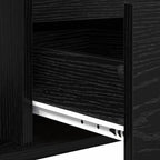 Couchtisch Schwarz Eichen-Optik 90 x 50 x 26,5 cm Holzwerkstoff