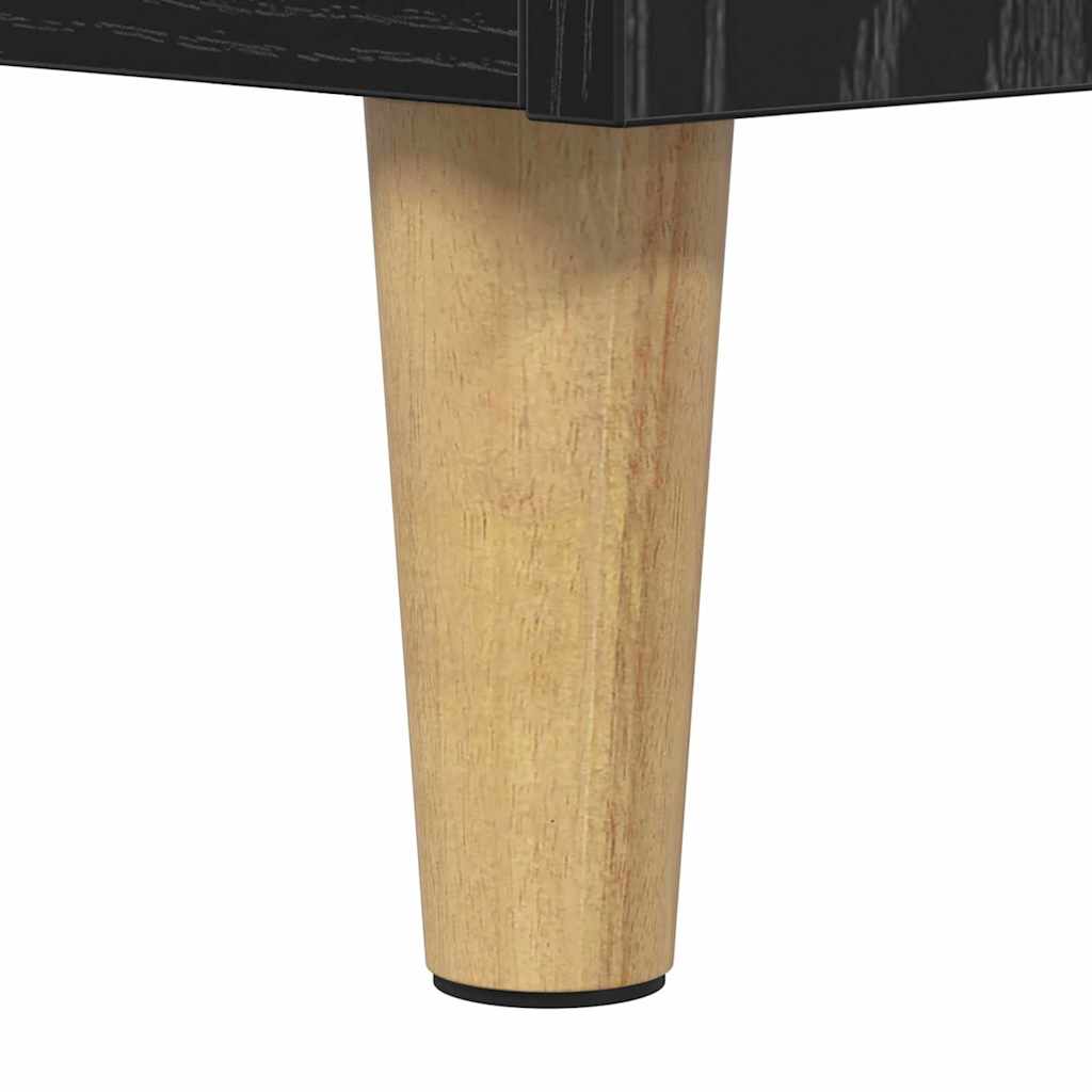 Couchtisch Schwarz Eichen-Optik 90 x 50 x 35 cm Holzwerkstoff