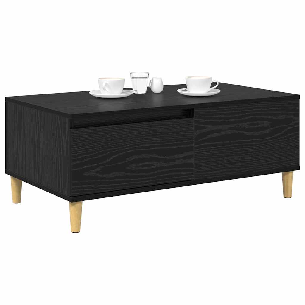 Couchtisch Schwarz Eichen-Optik 90 x 50 x 35 cm Holzwerkstoff
