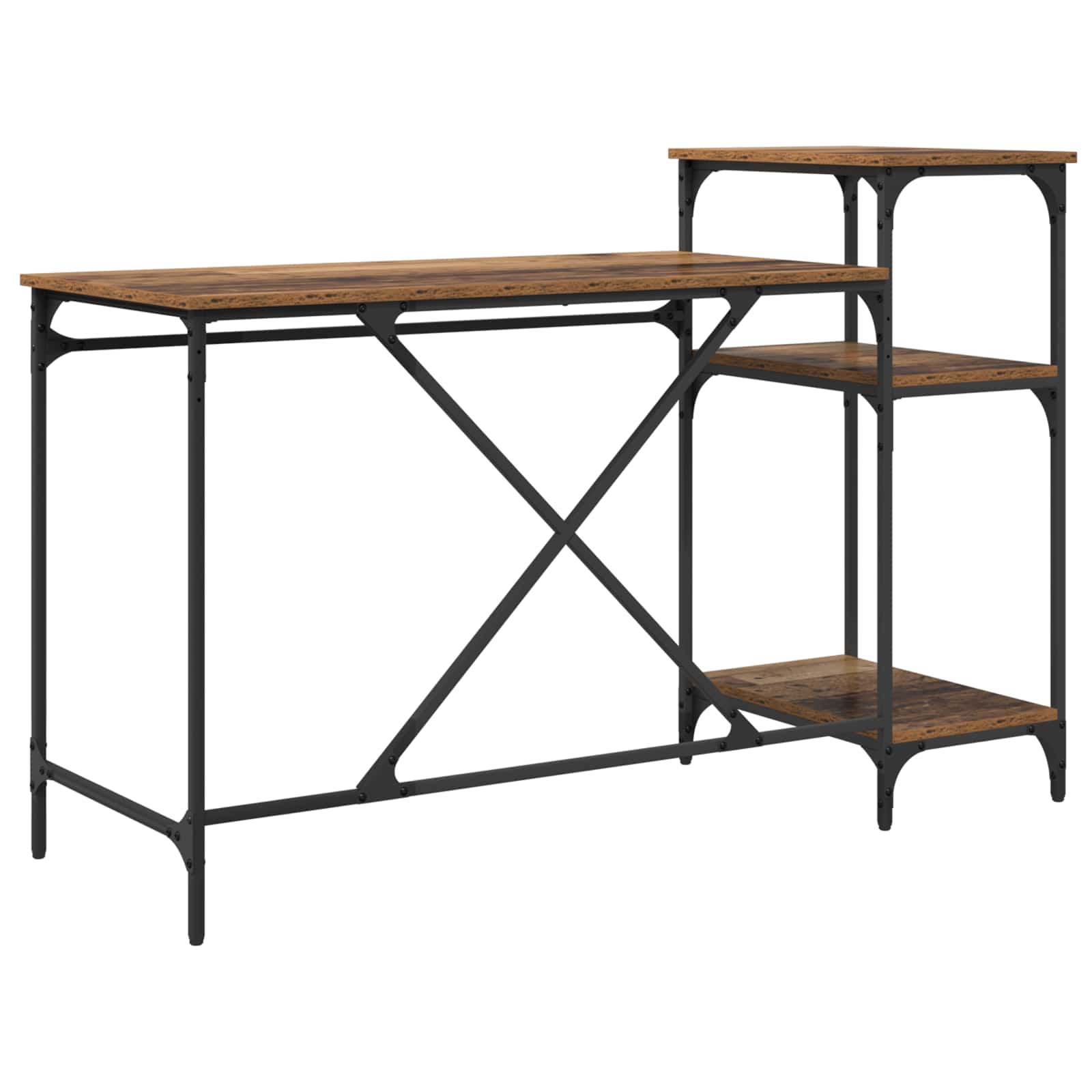 Schreibtisch Altholz 135 x 50 x 90 cm Holzwerkstoff