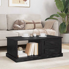 Couchtisch Schwarz Eichen-Optik 90 x 50 x 35 cm Holzwerkstoff