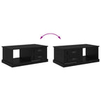 Couchtisch Schwarz Eichen-Optik 90 x 50 x 35 cm Holzwerkstoff
