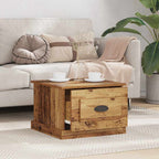 Couchtisch mit Schubladen Altholz 50 x 50 x 35 cm Holzwerkstoff