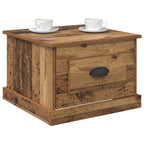 Couchtisch mit Schubladen Altholz 50 x 50 x 35 cm Holzwerkstoff