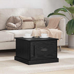 Couchtisch Schwarz Eichen-Optik 50 x 50 x 35 cm Holzwerkstoff
