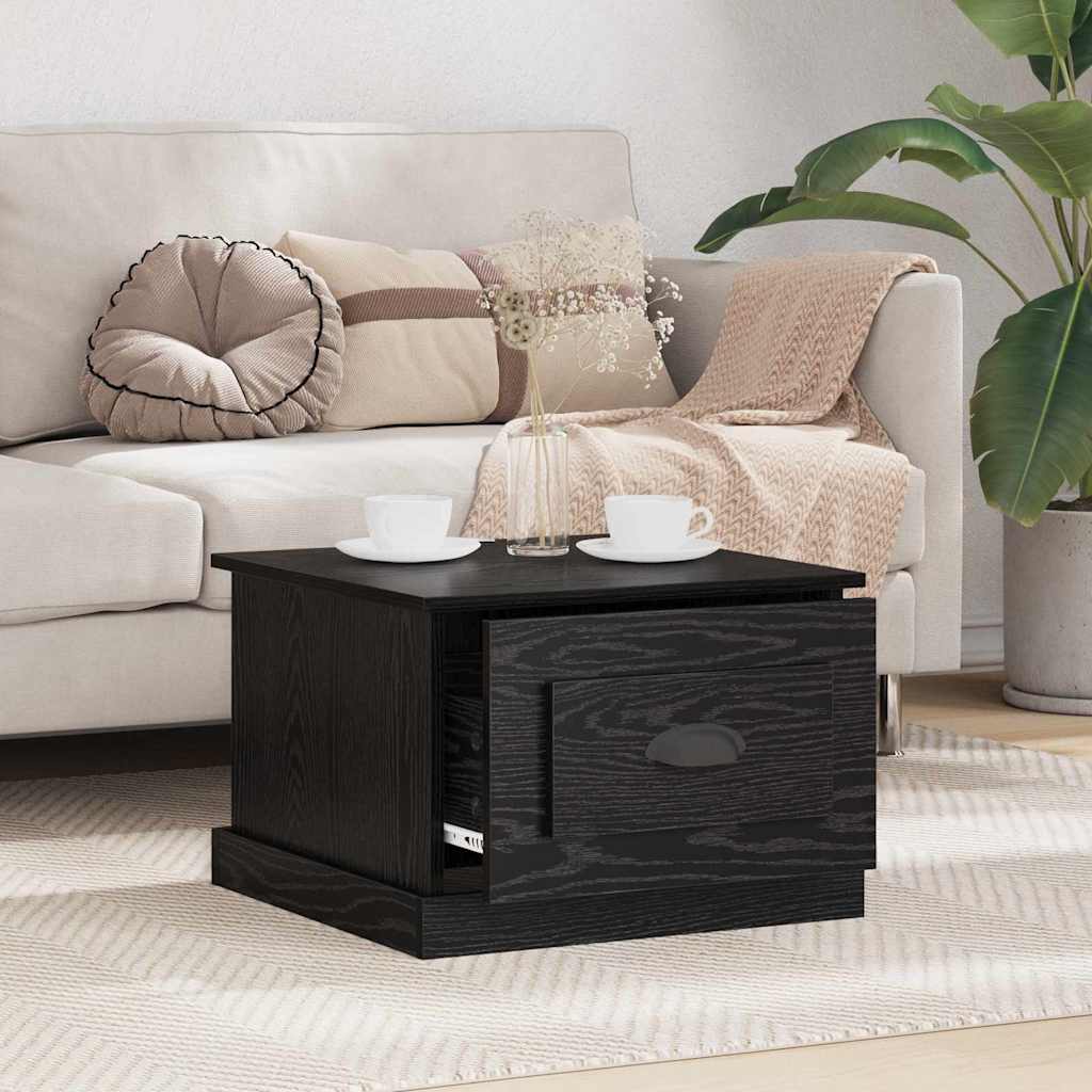 Couchtisch Schwarz Eichen-Optik 50 x 50 x 35 cm Holzwerkstoff