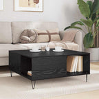 Couchtisch Schwarz Eichen-Optik 80 x 80 x 36,5 cm Holzwerkstoff