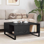 Couchtisch Schwarz Eichen-Optik 80 x 80 x 36,5 cm Holzwerkstoff