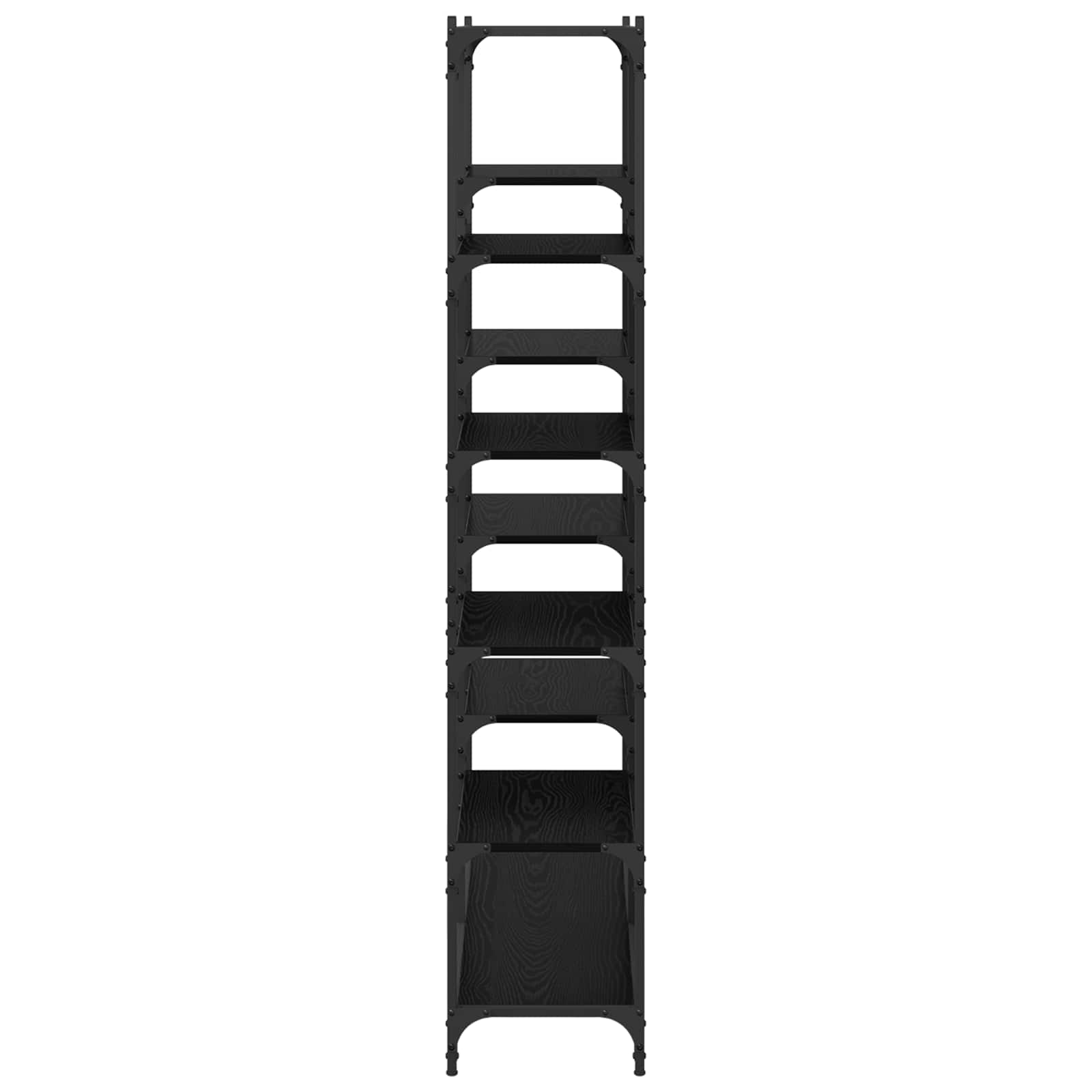 Regal Schwarz Eichen-Optik 100 x 32 x 170 cm Holzwerkstoff
