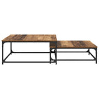 Couchtisch 2 pcs Altholz Holzwerkstoff