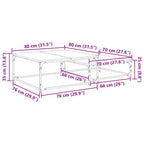 Couchtisch 2 pcs Altholz Holzwerkstoff