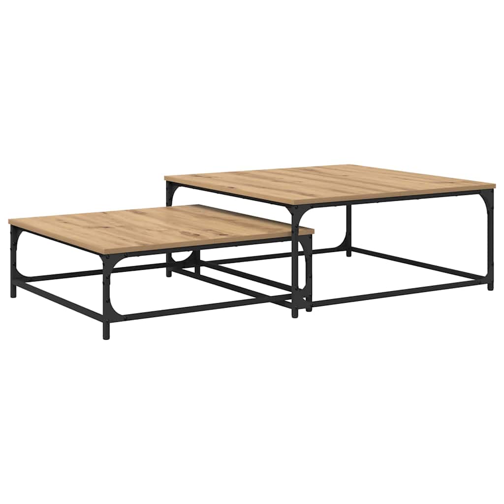 Couchtisch 2 pcs Artisan-Eiche Holzwerkstoff