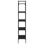 Bücherregal Schwarz Eichen-Optik 56 x 32 x 174 cm Holzwerkstoff