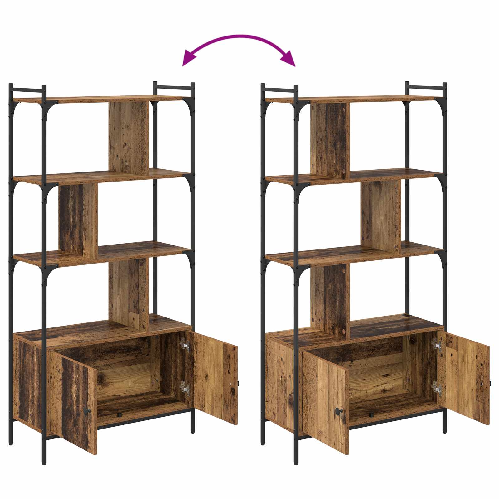 Bücherregal 76,5 x 30 x 154,5 cm Holzwerkstoff
