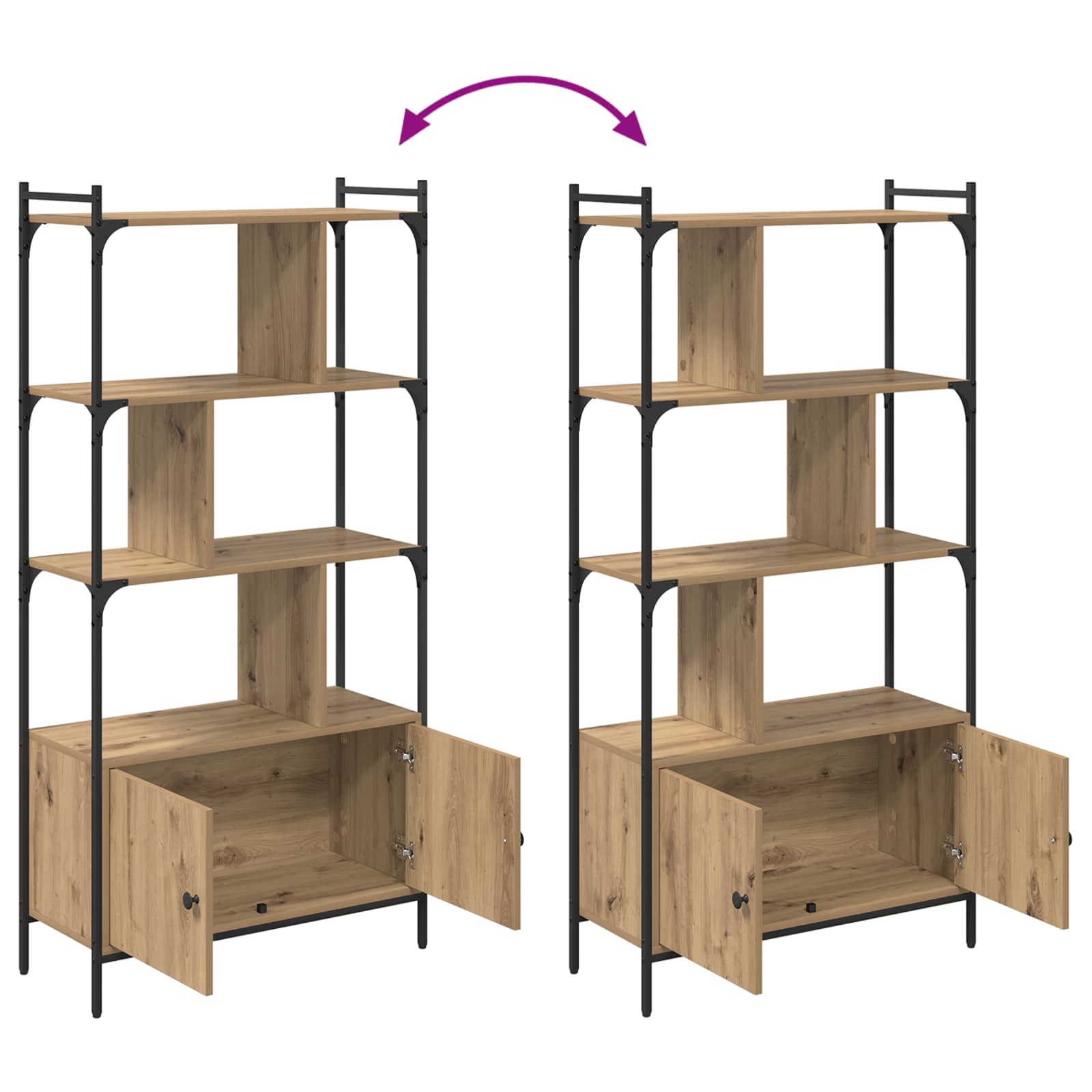 Bücherregal 76,5 x 30 x 154,5 cm Holzwerkstoff