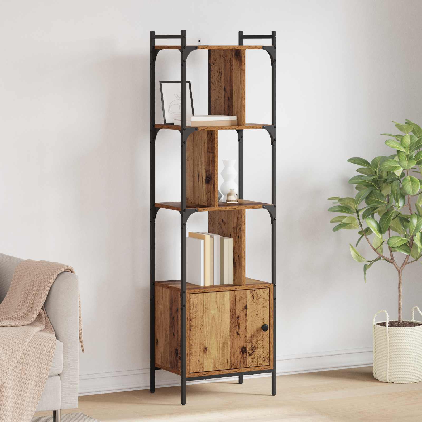 Bücherregal Altholz 44,5 x 30 x 154,5 cm Holzwerkstoff