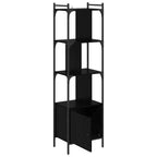 Bücherregal Schwarz Eichen-Optik 44,5 x 30 x 154,5 cm