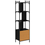 Bücherregal Schwarz Eichen-Optik 44,5 x 30 x 154,5 cm