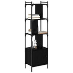 Bücherregal Schwarz Eichen-Optik 44,5 x 30 x 154,5 cm