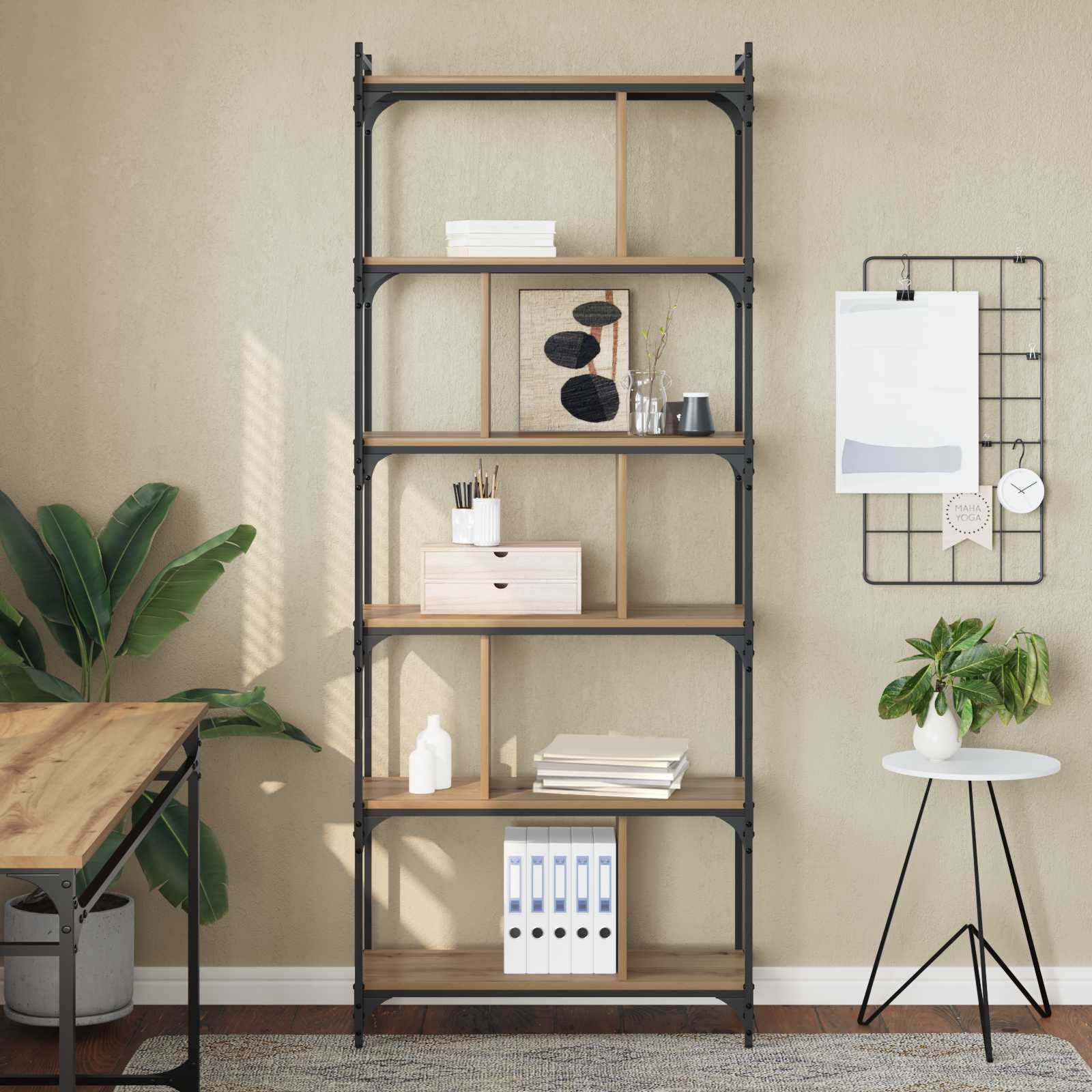 Bücherregal Artisan-Eiche 76 x 32 x 192 cm Holzwerkstoff