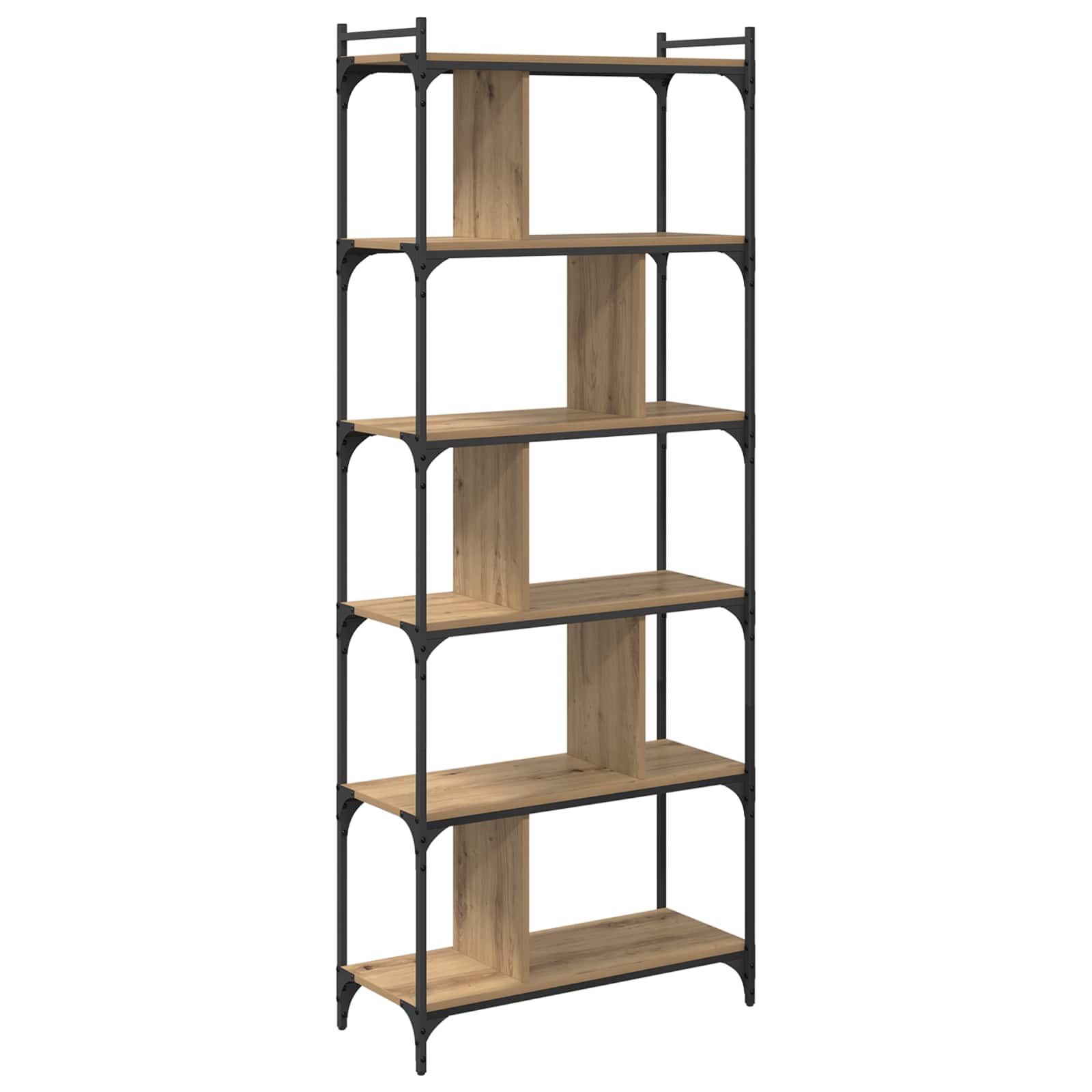 Bücherregal Artisan-Eiche 76 x 32 x 192 cm Holzwerkstoff