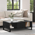 Couchtisch Schwarz Eichen-Optik 104 x 60 x 35 cm Holzwerkstoff