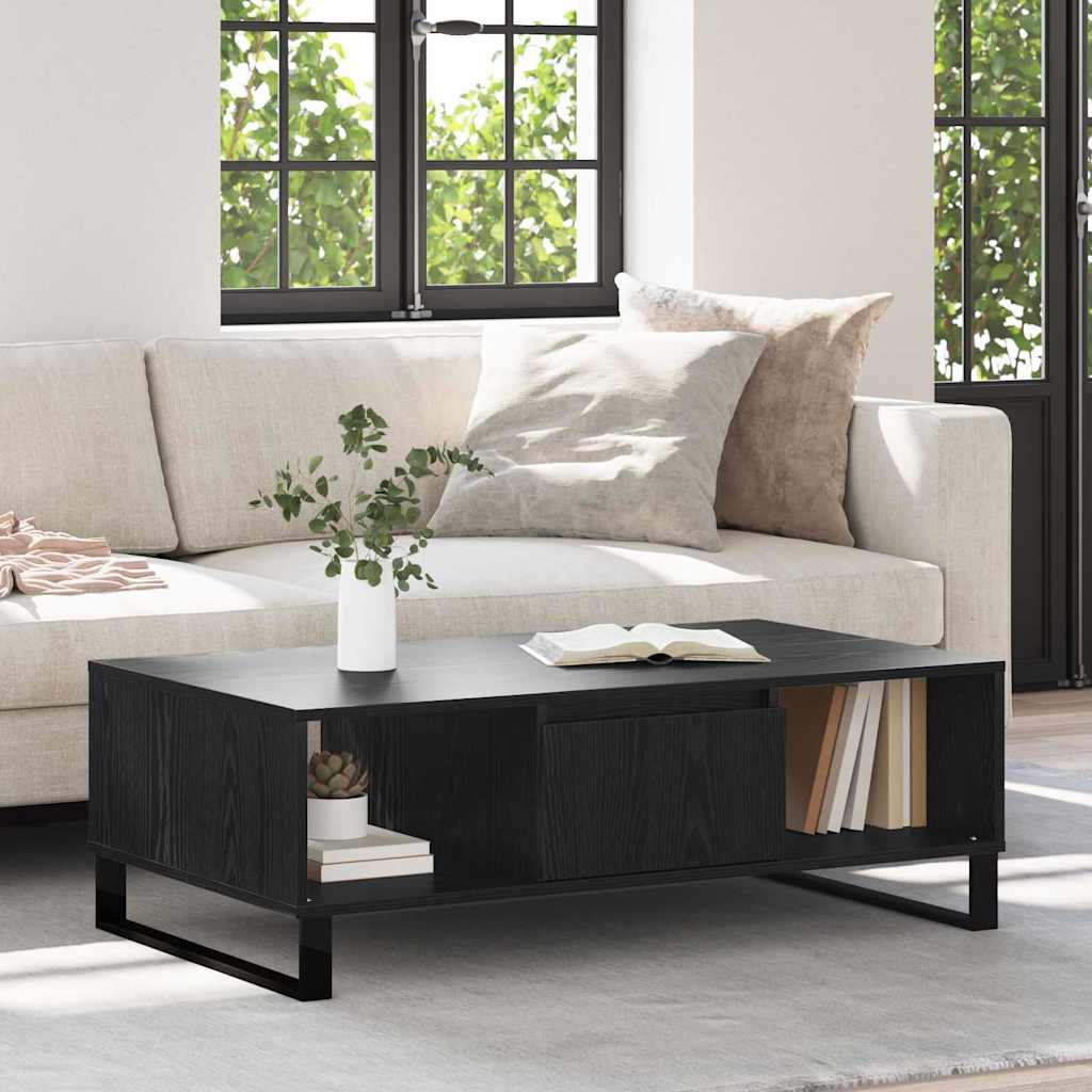 Couchtisch Schwarz Eichen-Optik 104 x 60 x 35 cm Holzwerkstoff