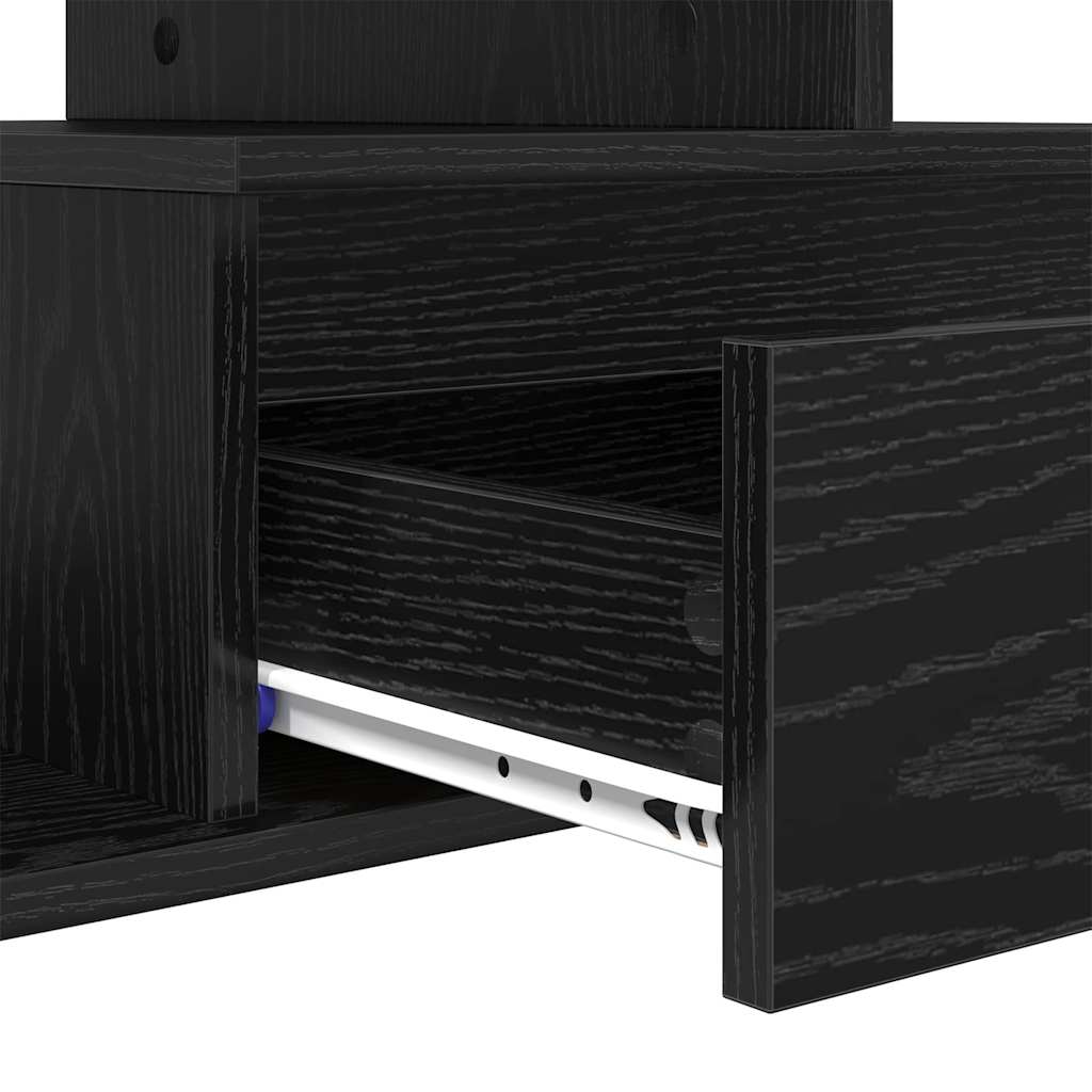 Couchtisch Schwarz Eichen-Optik 90 x 49 x 45 cm Holzwerkstoff