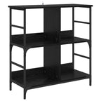 Regal Schwarz Eichen-Optik 78,5 x 33 x 82 cm Holzwerkstoff