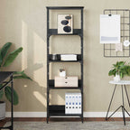 Bücherregal Schwarz Eichen-Optik 50 x 33 x 153 cm Holzwerkstoff