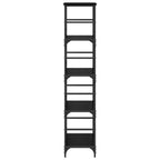 Bücherregal Schwarz Eichen-Optik 50 x 33 x 153 cm Holzwerkstoff