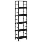 Bücherregal Schwarz Eichen-Optik 50 x 33 x 188,5 cm