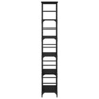 Bücherregal Schwarz Eichen-Optik 50 x 33 x 188,5 cm