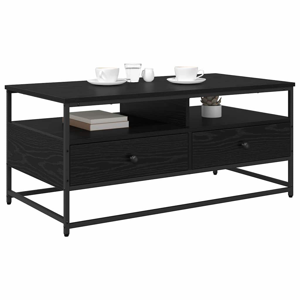 Couchtisch Schwarz Eichen-Optik 100 x 51 x 45 cm Holzwerkstoff