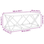 Couchtisch Schwarz Eichen-Optik 100 x 49 x 40 cm Holzwerkstoff