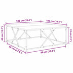 Couchtisch Artisan-Eiche 100 x 100 x 40 cm Holzwerkstoff