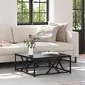 Couchtisch Schwarz Eichen-Optik 70 x 70 x 30 cm Holzwerkstoff