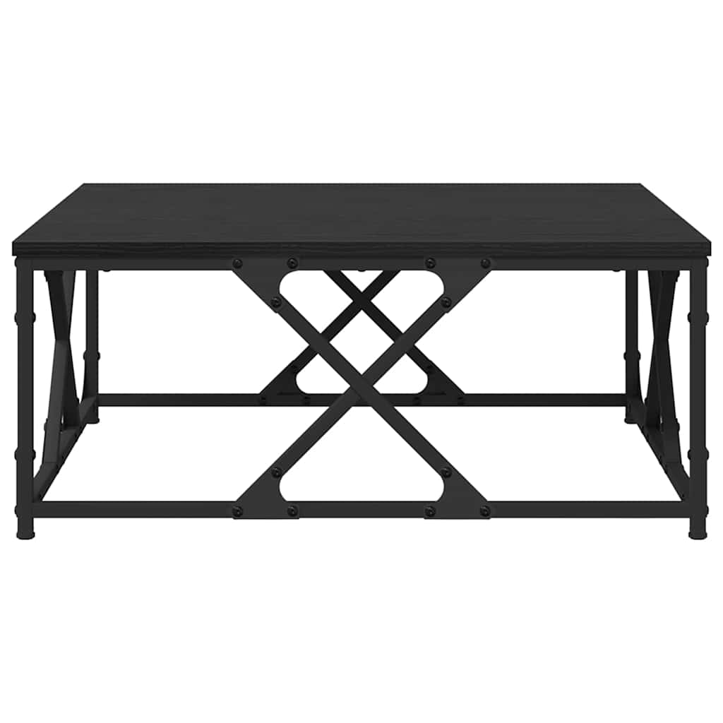 Couchtisch Schwarz Eichen-Optik 70 x 70 x 30 cm Holzwerkstoff