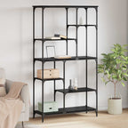 Bücherregal Schwarz Eichen-Optik 99 x 35,5 x 176 cm