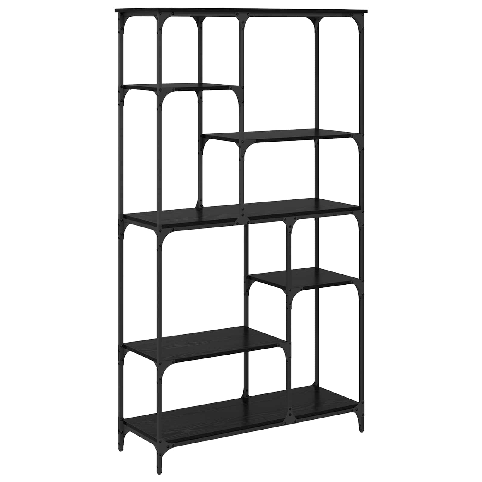 Bücherregal Schwarz Eichen-Optik 99 x 35,5 x 176 cm