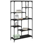 Bücherregal Schwarz Eichen-Optik 99 x 35,5 x 176 cm
