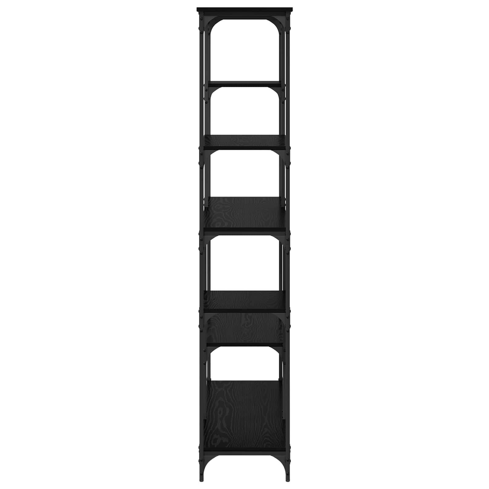 Bücherregal Schwarz Eichen-Optik 99 x 35,5 x 176 cm