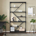 Bücherregal Schwarz Eichen-Optik 91 x 36 x 176 cm Holzwerkstoff