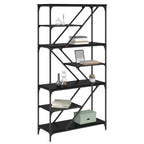 Bücherregal Schwarz Eichen-Optik 91 x 36 x 176 cm Holzwerkstoff
