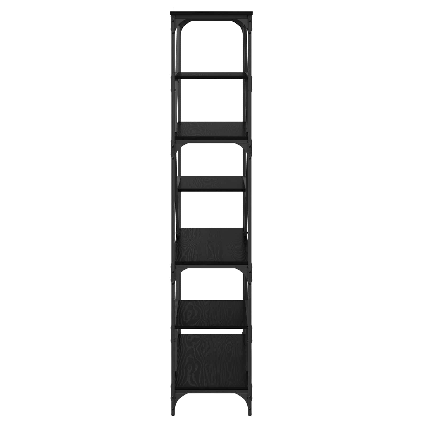 Bücherregal Schwarz Eichen-Optik 91 x 36 x 176 cm Holzwerkstoff