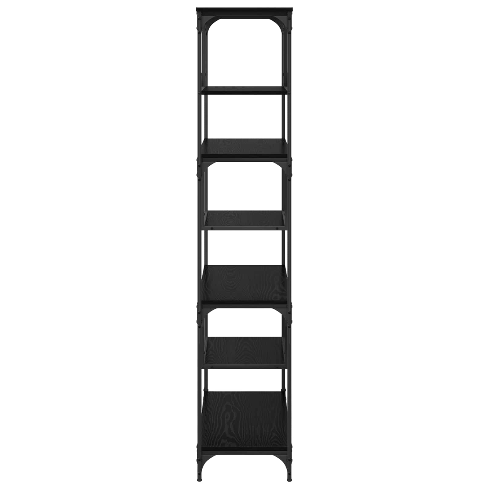 Bücherregal Schwarz Eichen-Optik 81 x 36 x 176 cm Holzwerkstoff