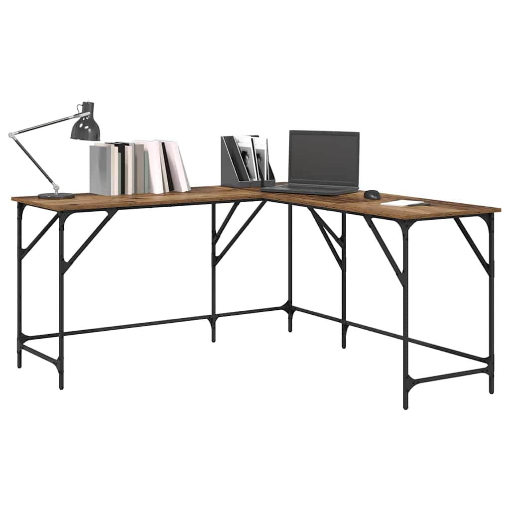 Schreibtisch Altholz 149 x 149 x 75 cm Holzwerkstoff